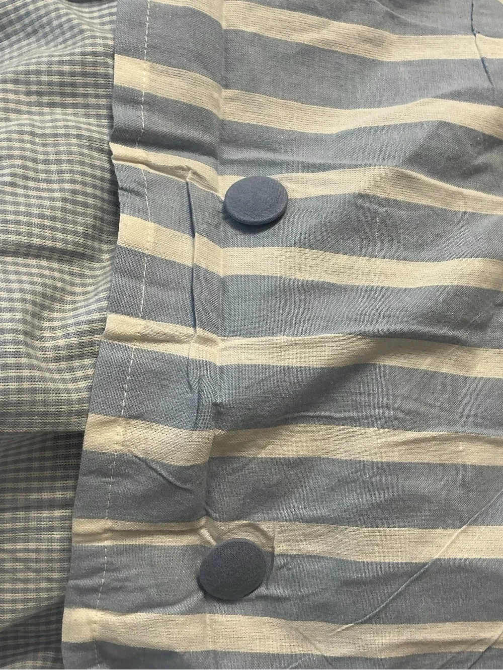 NWOT Garnet Hill Gingham / Stripes 100% Cotton Duvet